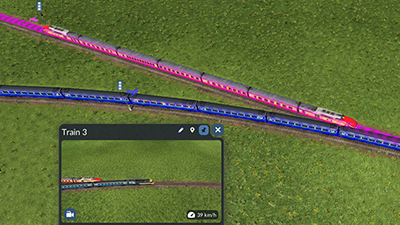 Crossing tracks illustrating the need to keep a complete train clear of a junction